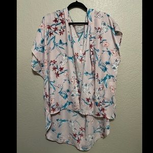 Pink floral cover up